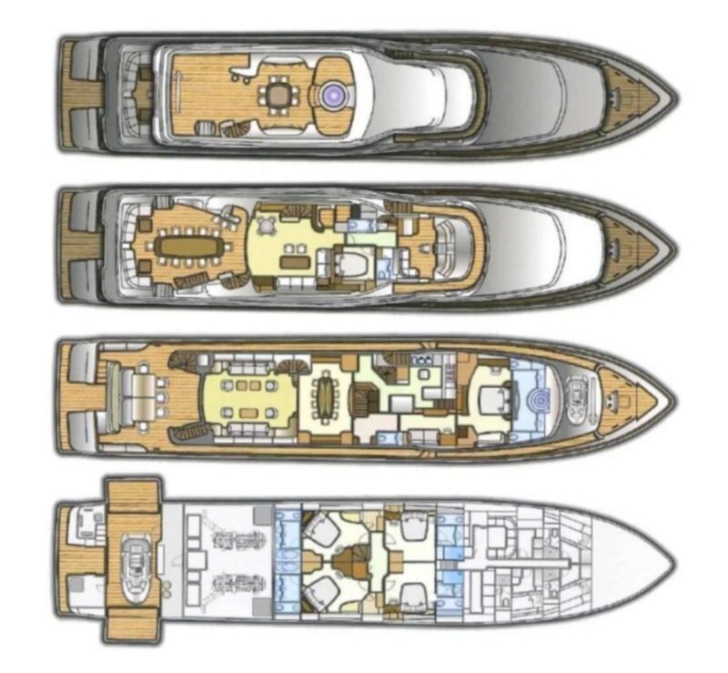 Ariela motor yacht deck plan