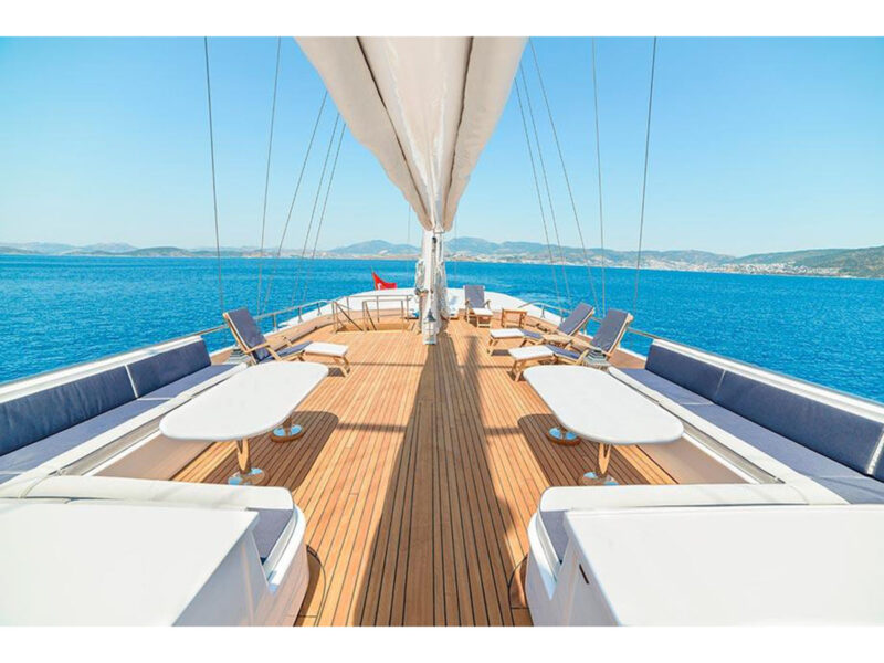 Bella Mare Gulet exterior upper deck flybridge