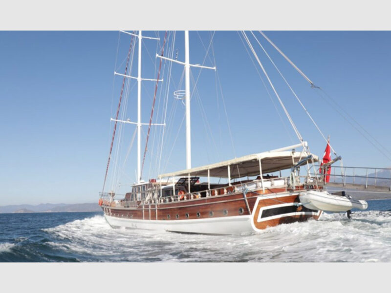 Ada Deniz gulet yacht exterior shot while cruising