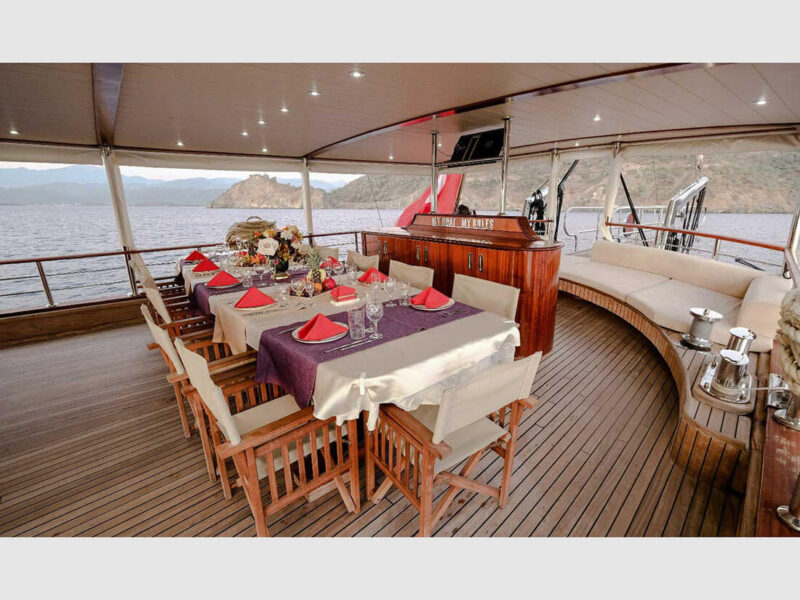Ada Deniz gulet yacht outdoor aft deck