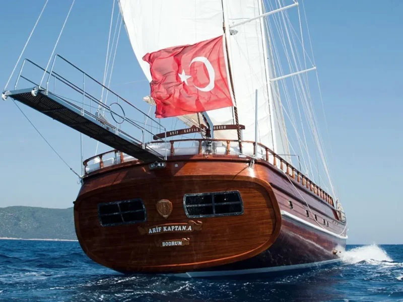Arif Kaptan A gulet exterior aft view
