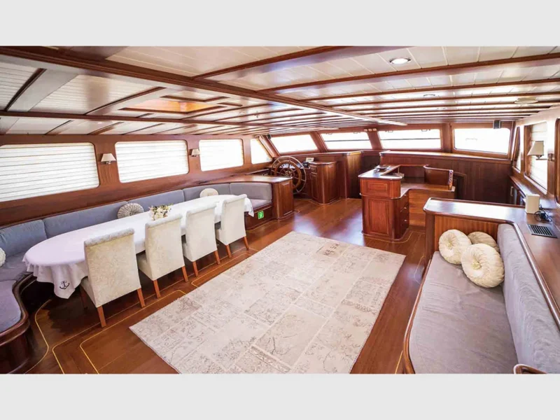 Arif Kaptan A gulet interior saloon wide angle