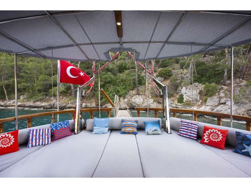 cekin gulet dış mekan kıç güverte minder grubu