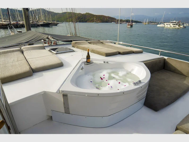 Diamond Lila gulet outdoor upper deck jacuzzi