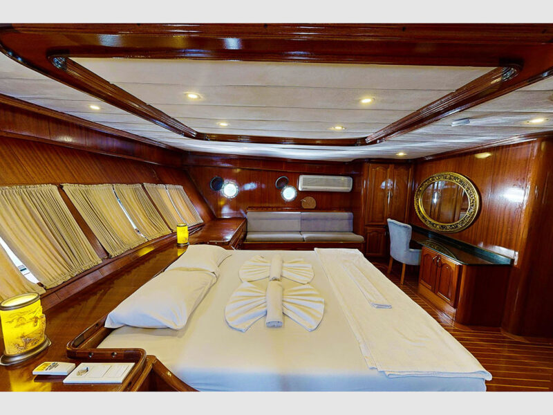 Diamond Lila charter gulet interior aft master cabin