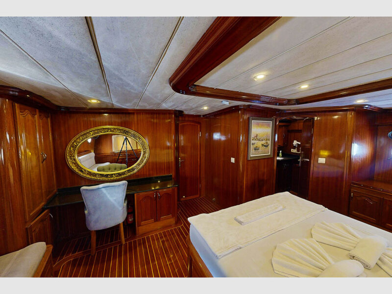 Diamond Lila charter gulet interior aft master cabin