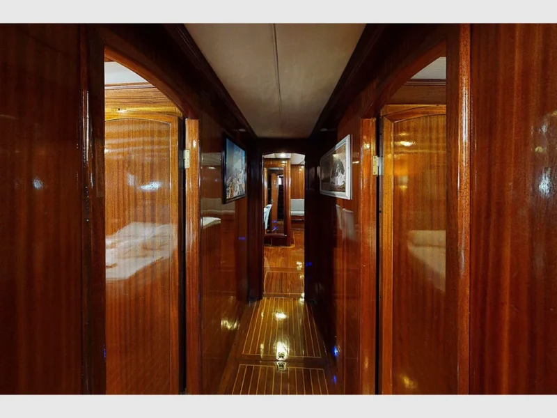 Diamond Lila gulet interior lower deck forward corridor