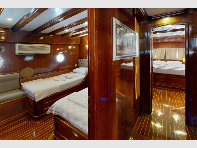 Diamond Lila charter gulet interior aft halway