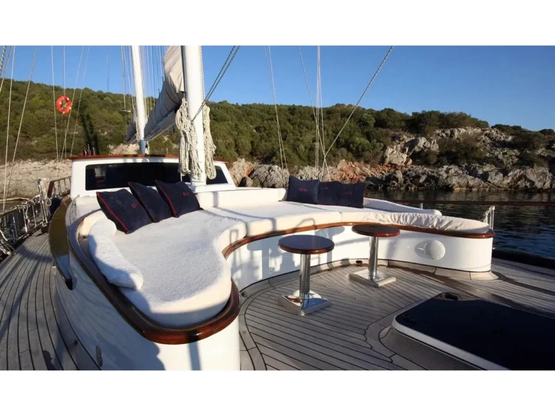Didi gulet outdoor fore deck lounge area