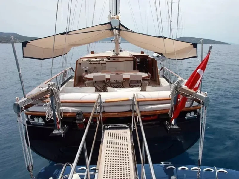 Didi gulet outdoor aft deck view from pasarelle