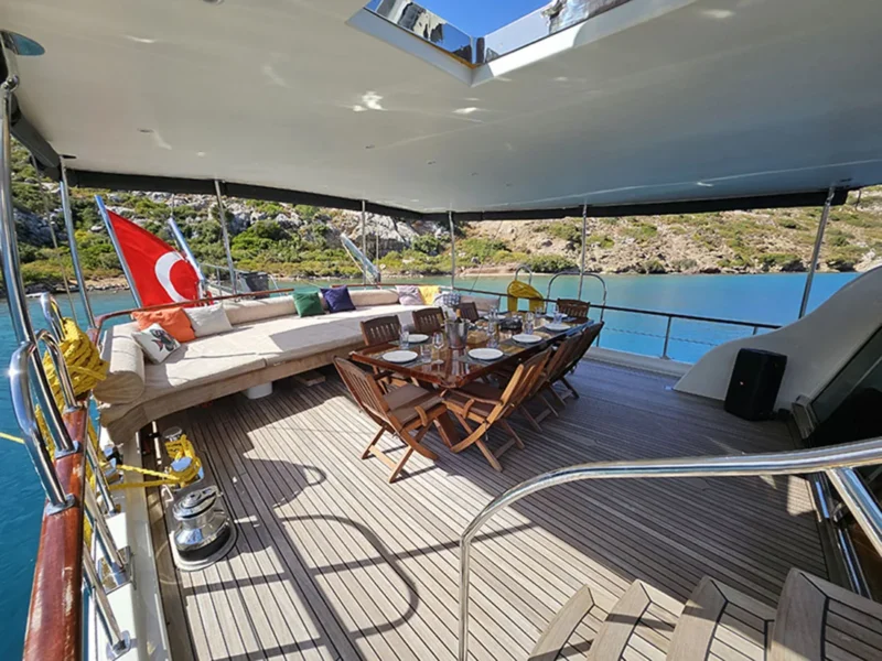 Gulet Arni aft deck