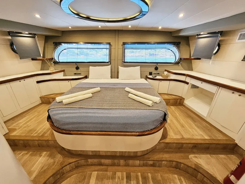 Gulet Arni master cabin interior design