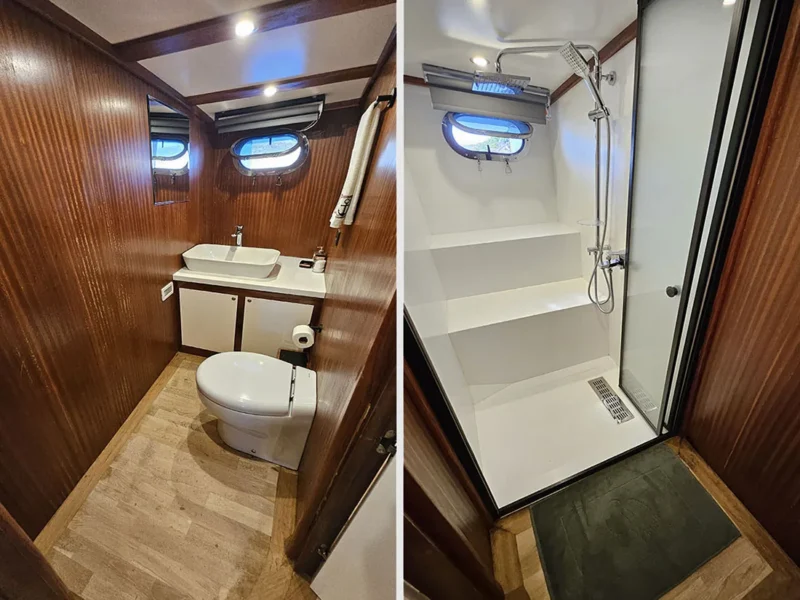 Gulet Arni VIP cabin bathroom
