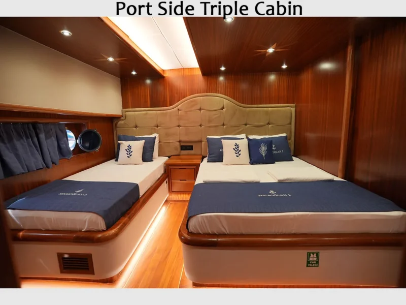 Kocaoglan-1 gulet interior port side triple cabin
