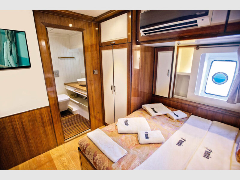 Maske-2 charter gulet interior double cabin Orkide