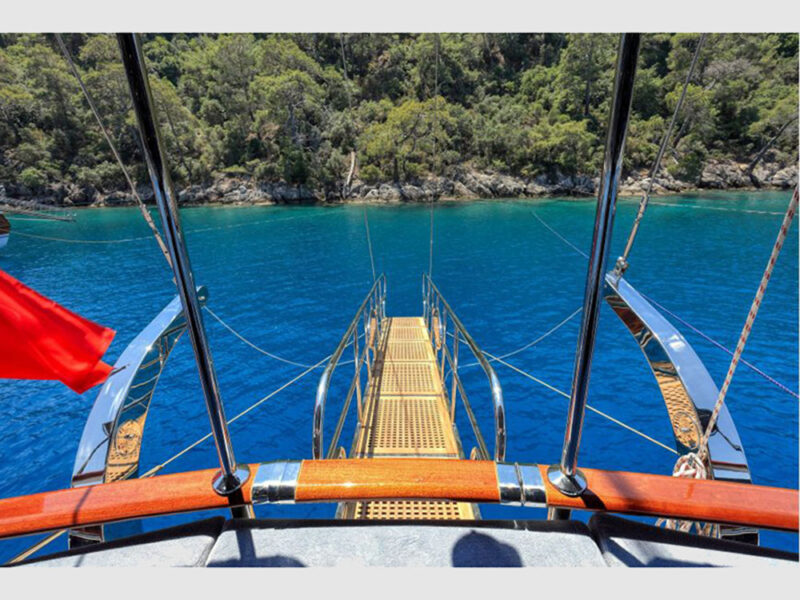 Maya charter gulet outdoor aft deck pasarella