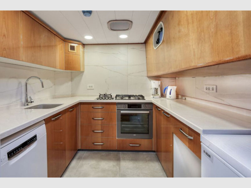 Maya charter gulet interior galley