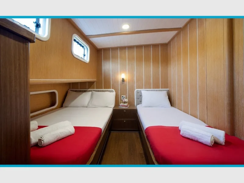Oguz Bey gulet interior triple cabin 1