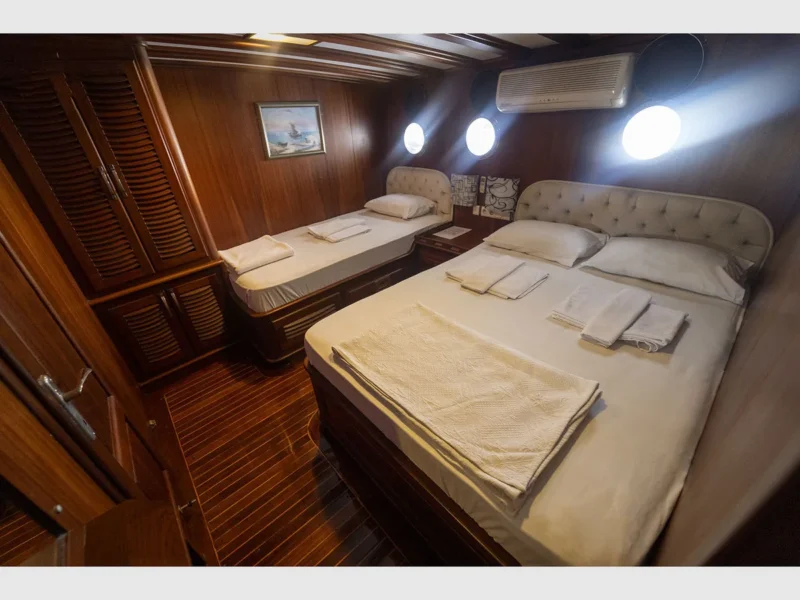 Prenses Lila gulet charter yacht interior triple cabin 2