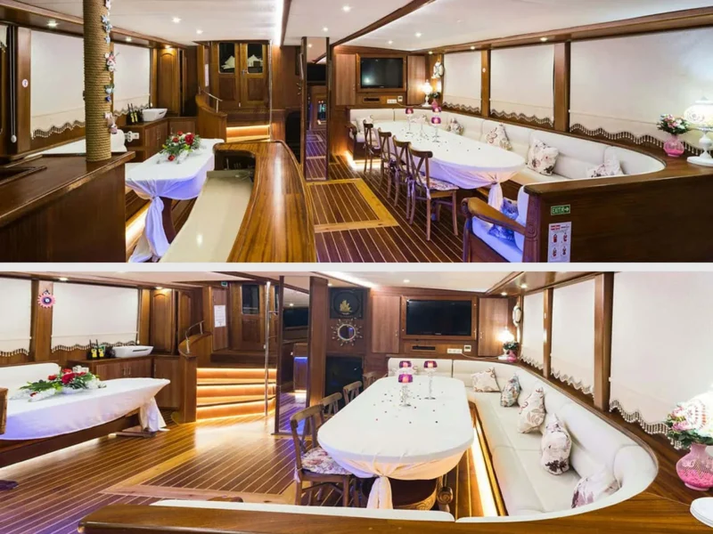 S Nur Taylan gulet interior saloon