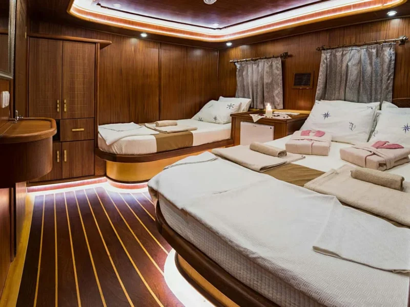 S Nur Taylan gulet interior triple cabin