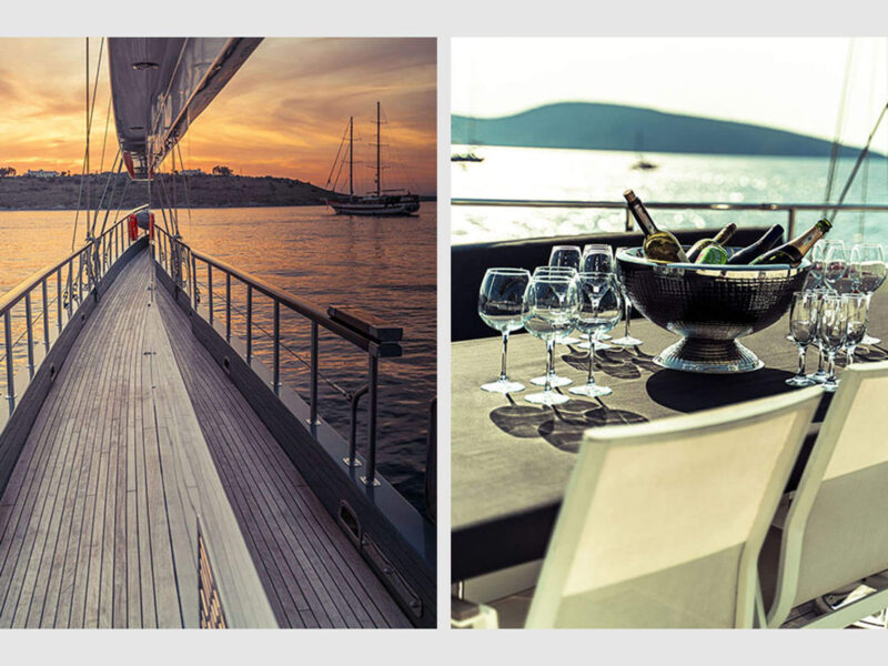 Virtuoso gulet outdoor side deck