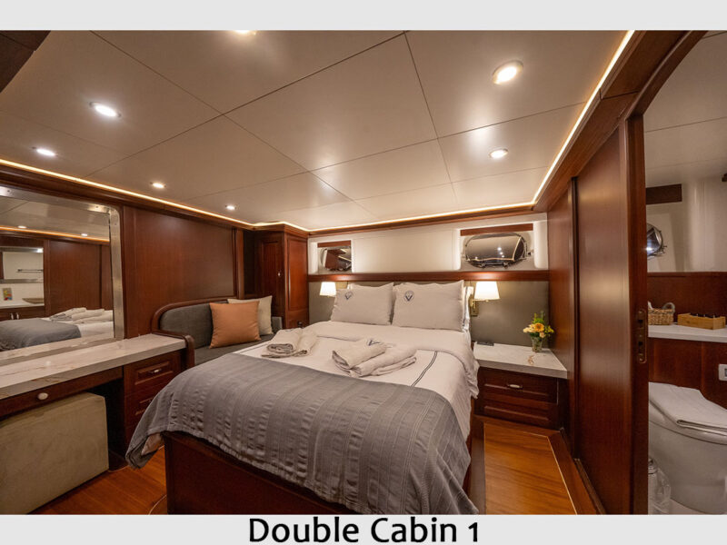 Virtuoso gulet interior double cabin 1 bathroom
