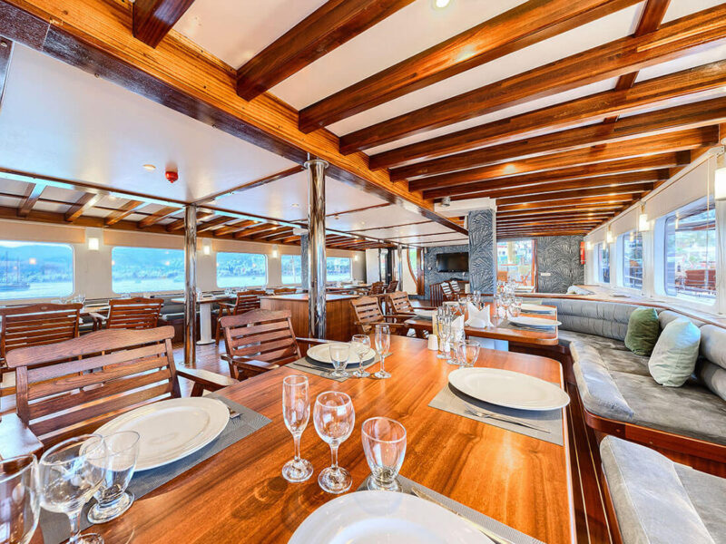 Love Boat Gulet Interior Saloon View from Starboard Side