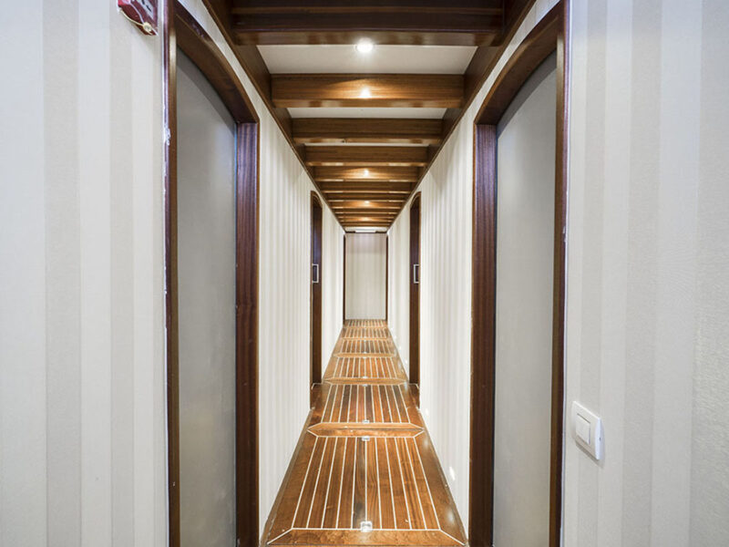 Love Boat Gulet Interior Lower Deck Hallway