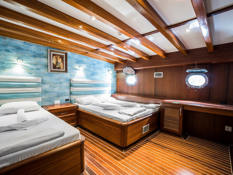 Love Boat Gulet Interior Triple Cabin