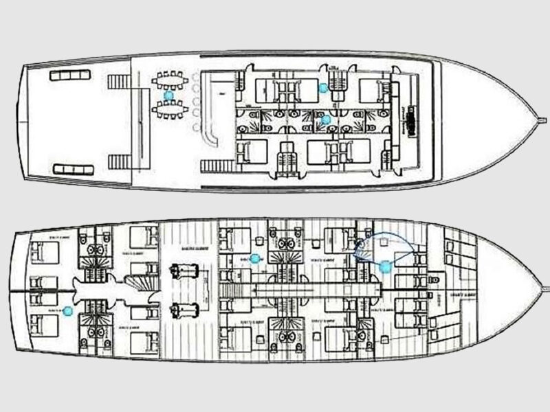 Love Boat Gulet Deck Plan Cabin Layout