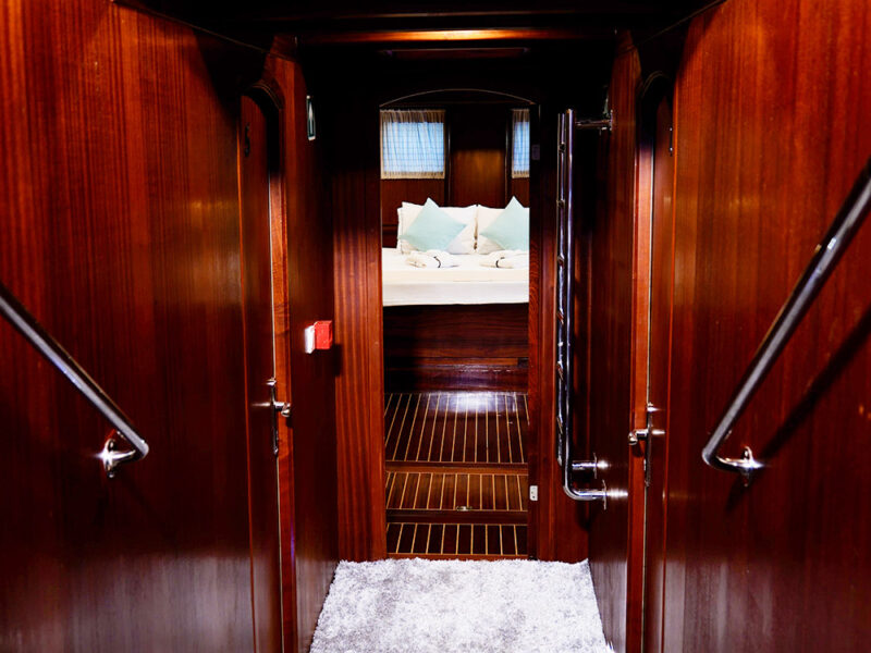 Freedom gulet interior aft hallway