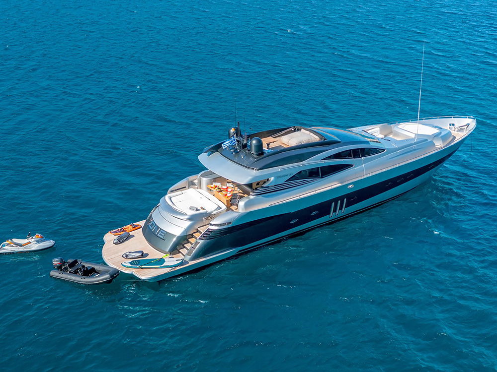 Pershing 90 One yacht athens update charter