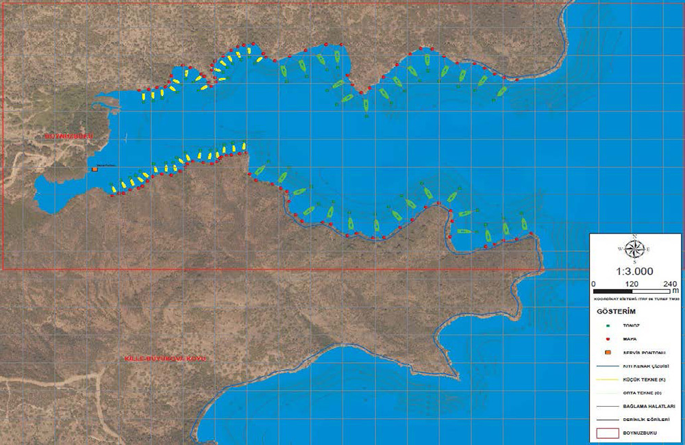Boynuzbuku Bay Mooring Plan