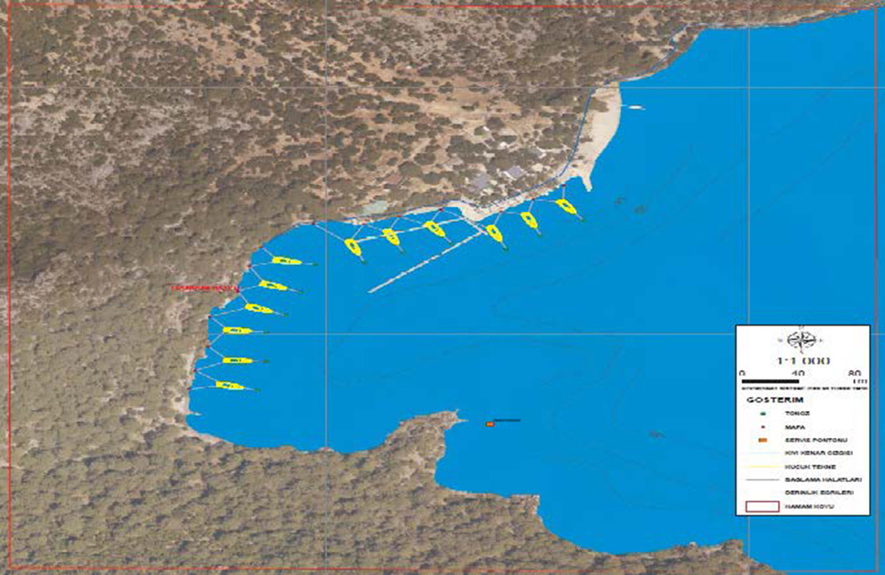 Hammam (Cleopatra) Bay Mooring Plan
