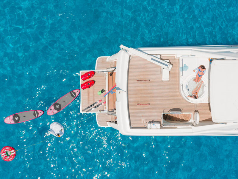 Lady Natasa Ferretti 830 exterior drone shot from top