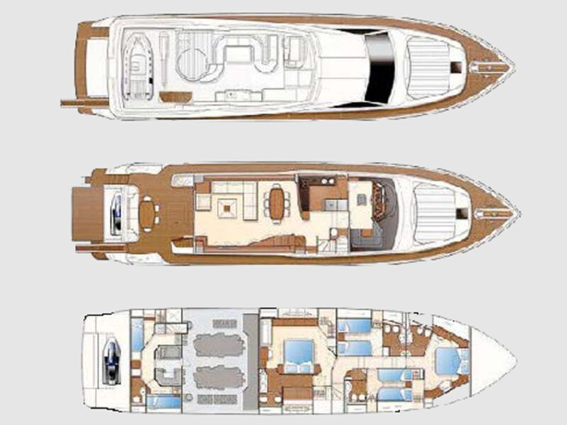 Lady Natasa Ferretti 830 deck plan cabin layout