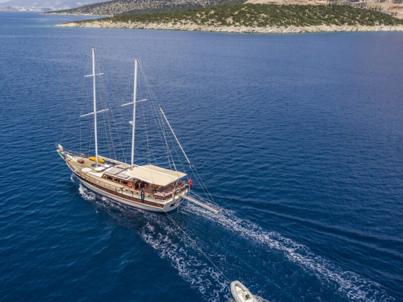 gulet optimist aerial view