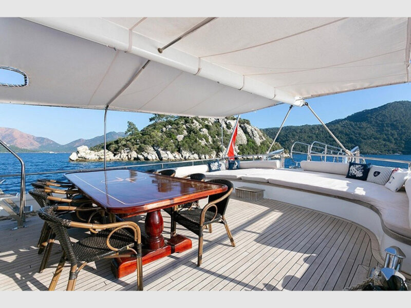 Sarayli-1 gulet exterior aft deck
