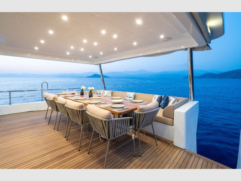 By CF Trawler yacht outdoor aft deck