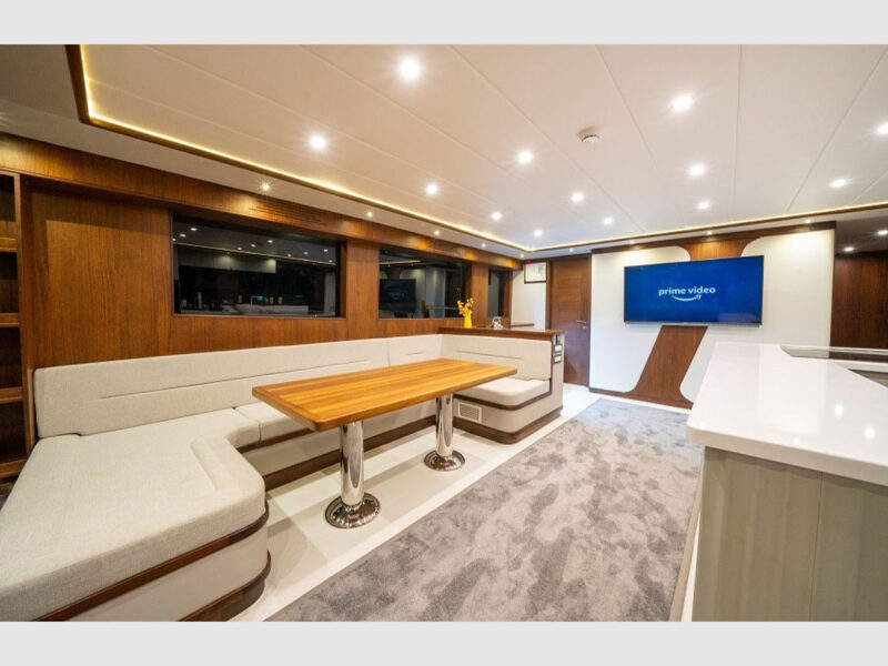By CF Trawler yacht interior saloon