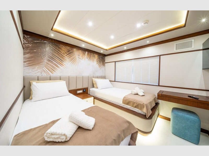 By CF Trawler interior twin cabin