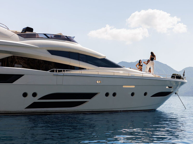 MY Why Not Dominator 780S charter yacht exterior starboard side