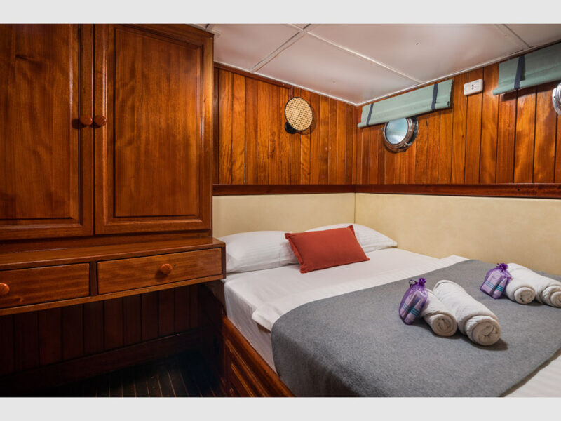 Gideon gulet Croatia charter yacht indoor double cabin
