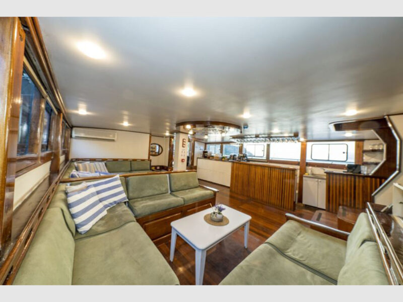 Holiday 10 charter gulet interior saloon view from lounge area
