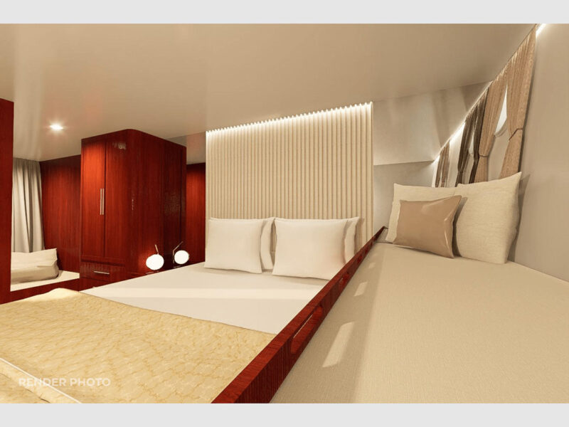 Phoenix Bronze charter gulet interior triple cabin