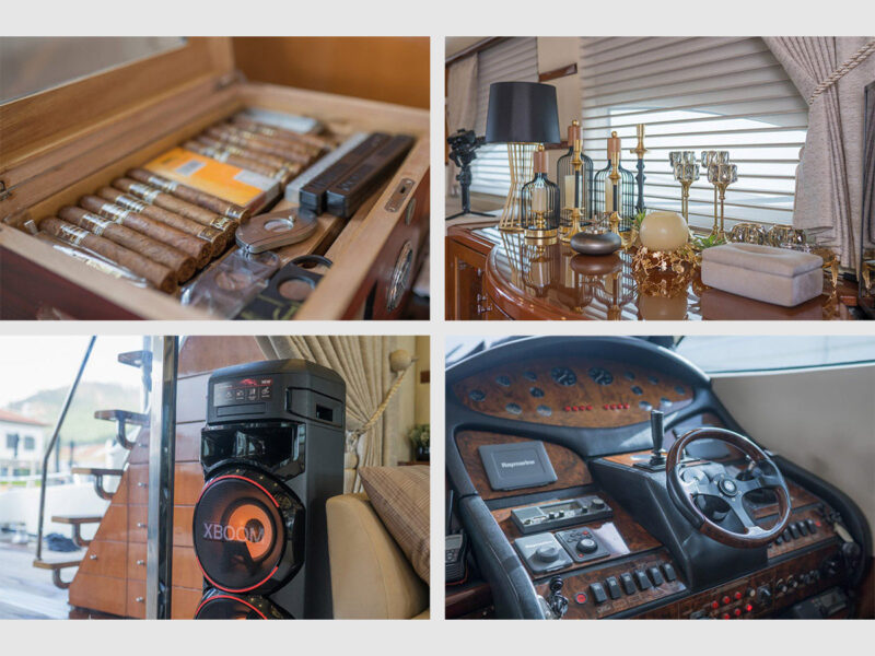 Viva Lola charter yacht interior decoration details