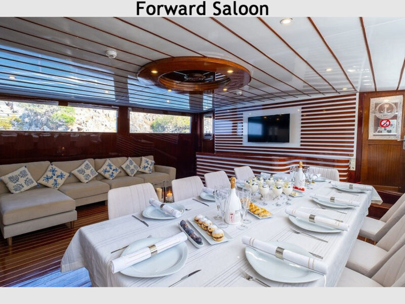 Esma Sultan gulet interior forward saloon