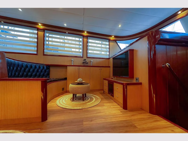 Diva Deniz gulet interior saloon TV unit