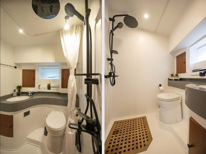 Golden Blue motor yacht interior bathrooms